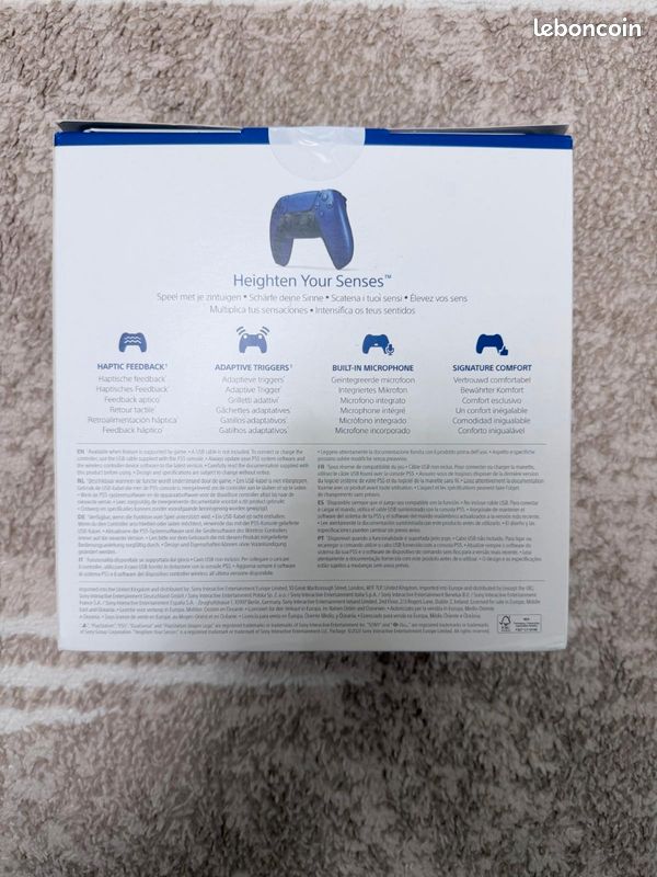 Manette Sony DualSense PlayStation 5 Bleu Neuf sous blister (image 2)
