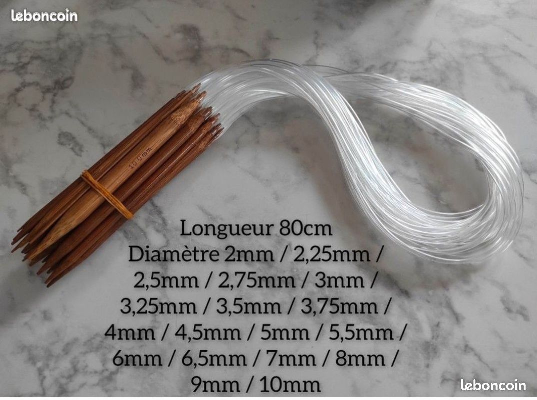 Bluelans - Lot De 18 Aiguilles à Tricoter Circulaires à Double