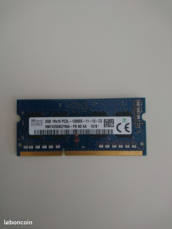 MÉMOIRE RAM APPLE pour ordinateur portable SK Hynix 4 Go 1RX16 PC3L   12800S 11 13 C3 EUR 5,74   FR