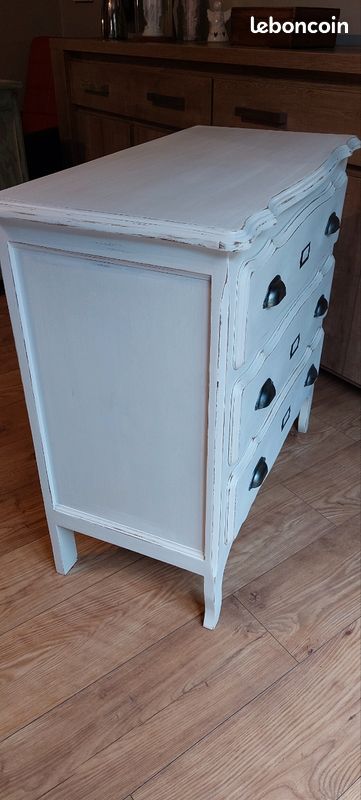 Commode ancienne rénovée – esprit atelier chic / brocante (image 3)
