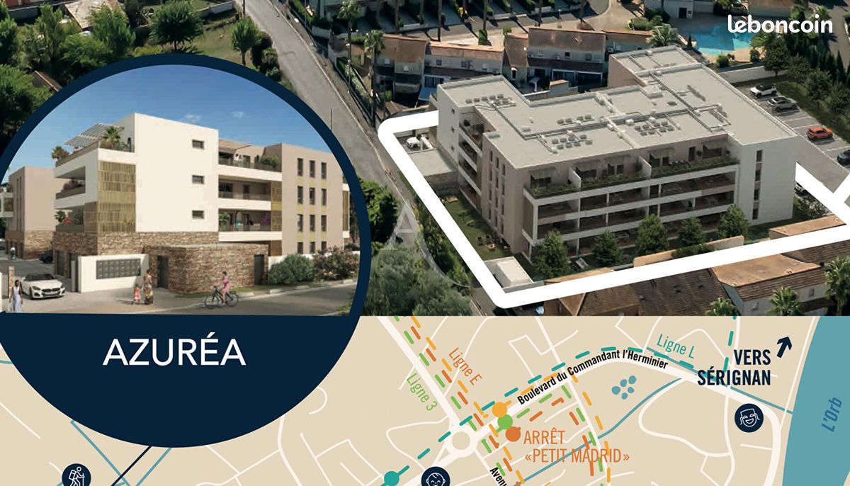 Appartement 2 pièces 44 m² · à Valras-Plage · 44 m² · 194 900 €