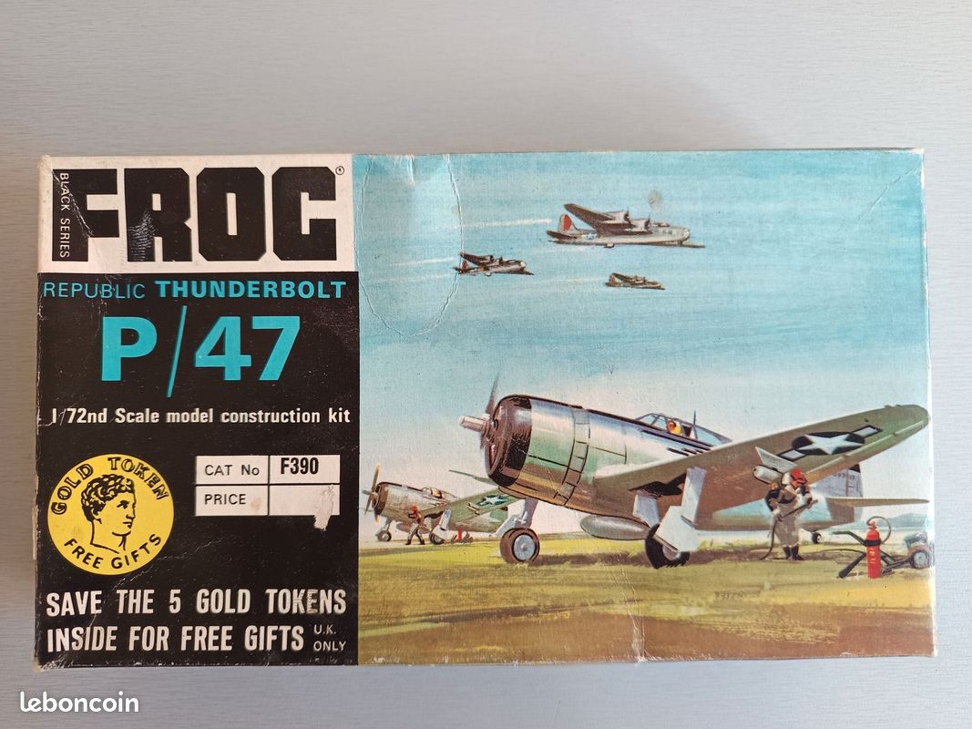 Boitage vide sans la maquette Frog P-47 Thunderbolt 1/72° (années 70 ...