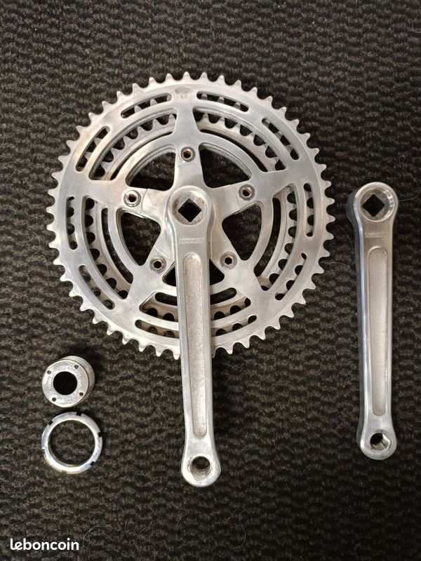 STRONGLIGHT 107 PÉDALIER crankset Triple 170mm 14x125 52/42/32 Peugeot Gitane EUR 49,00 - FR