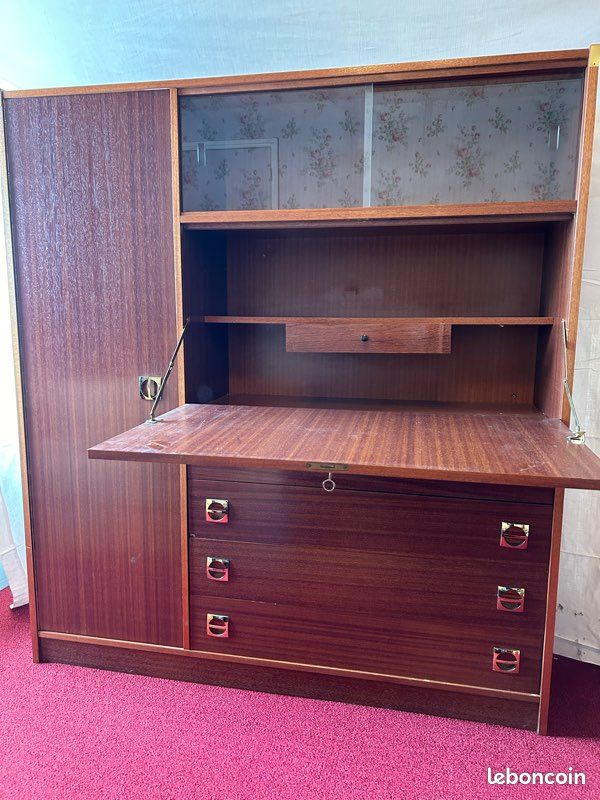Armoire secrétaire palissandre (image 2)