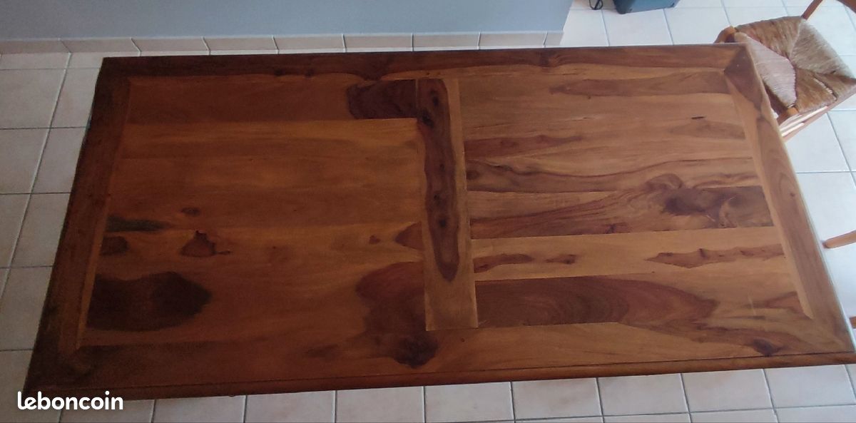 Table bois de palissandre et fer forgé (image 3)