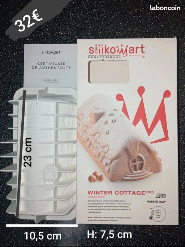Moule Silicone Bûche Winter Cottage Silikomart (image 2)