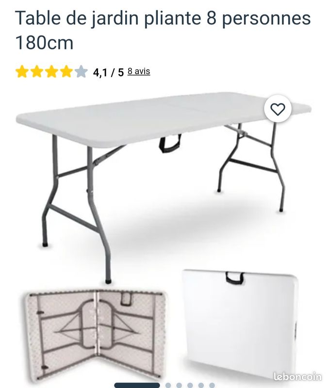 Table pliante pour occasion (image 3)