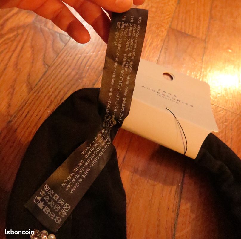 Bandeau noir Zara Accessories Taille M NEUF (image 3)