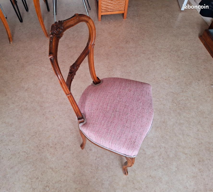 Paire de chaises de chambre de style Louis XV, entièrement restaurées (image 12)