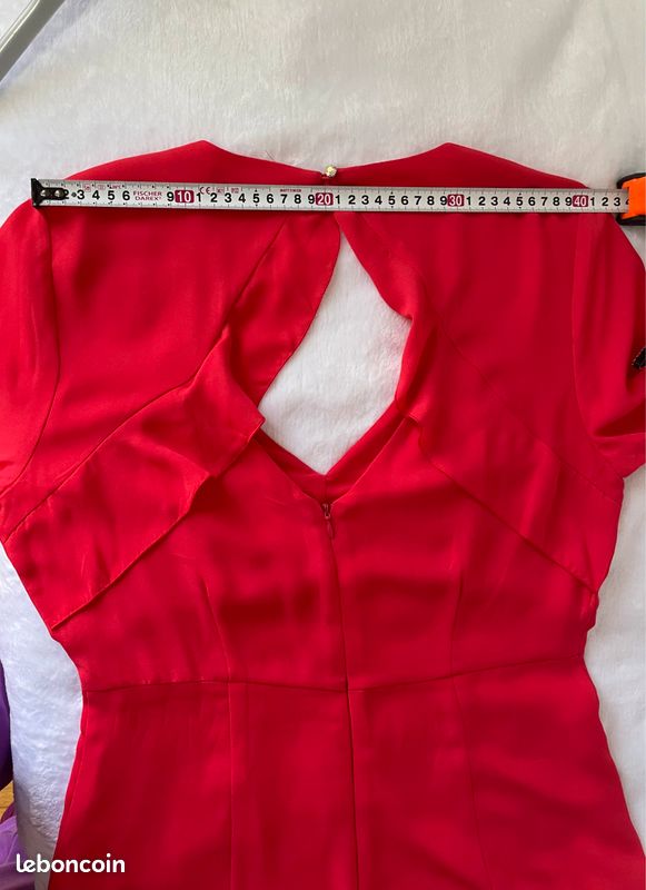 Robe cérémonie corail avec boutons strass Motivi L (image 8)