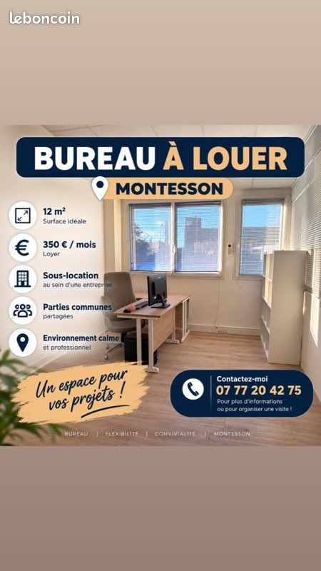 Local commercial 1 pièce 12 m² · à Montesson · 12 m² · 350 €/mois