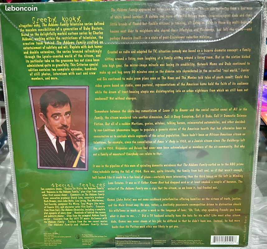 Laserdisc The Addams Family 1960s TV Show Criterion Collection Télévision vo ntsc (image 2)