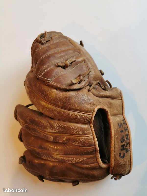 Gant De Baseball Regent Vintage – Années 70 – Cuir Noir – Taille 4.5 Oz – USA