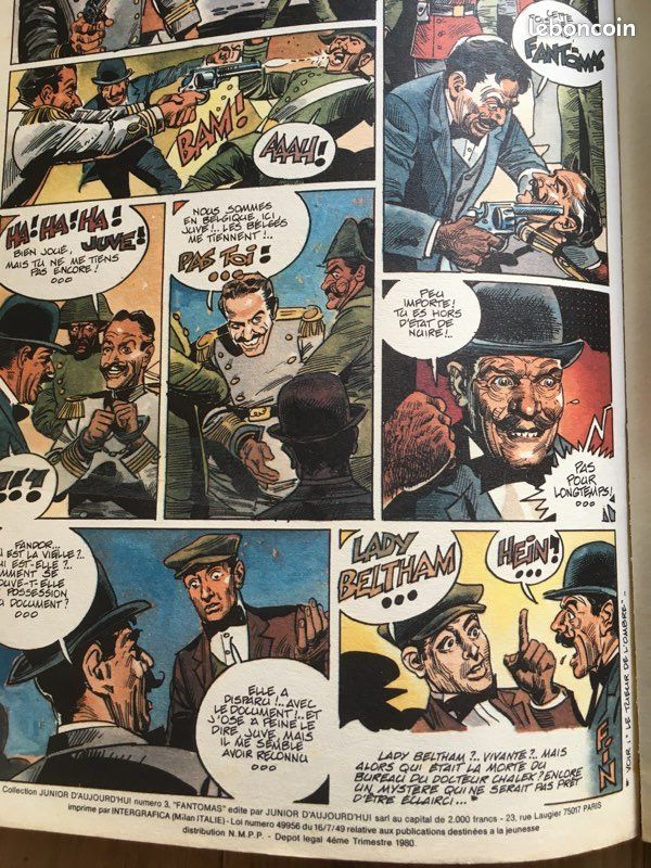 Fantomas en B.D.dessin Frisano (image 3)