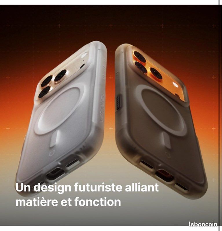 Coque de téléphone ultra-ince en alliage étallique antichoc pour iPhone 17 Pro ax (Orange