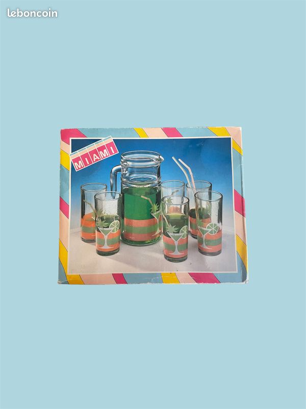 Service orangeade vintage années 70/80 – carafe + 6 verres (image 4)