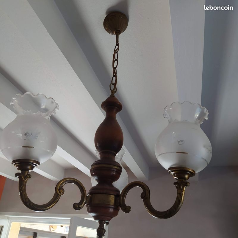 Lustre vintage 3 branches (image 1)