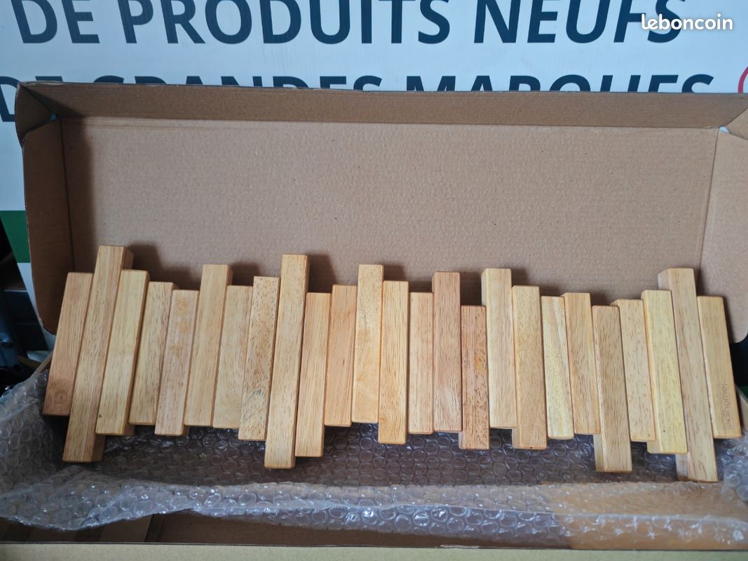 Déstockage - Porte manteau en bois clair naturel Edihome - neuf (image 2)