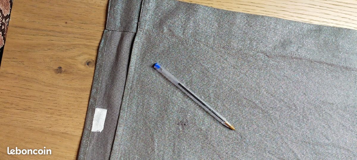 2 Rideaux gris métallisé à oeillets (image 10)