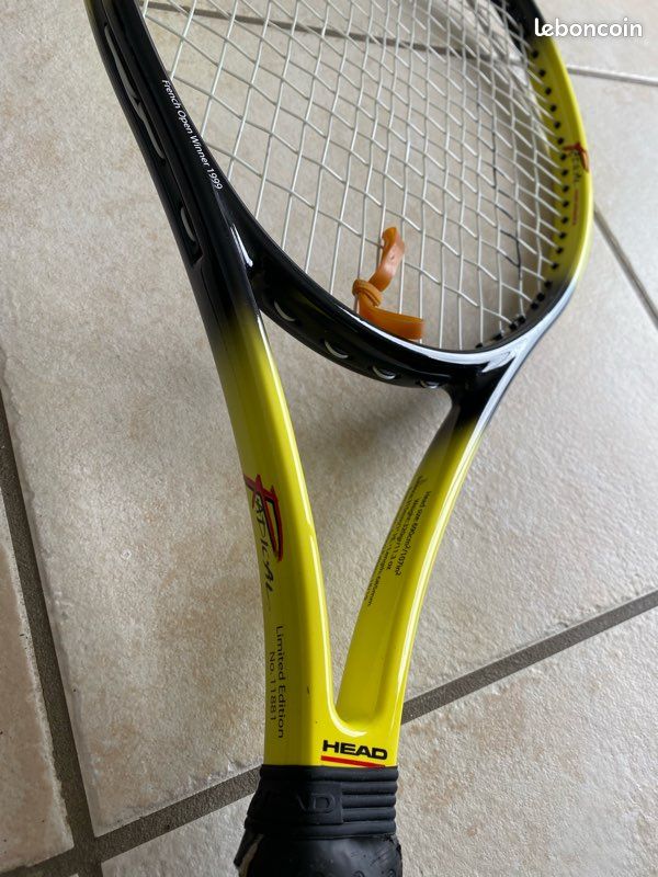 Raquette De Tennis HEAD Andre Agassi 25 Bleu Jaune - Idéale Pour Jeunes Joueurs