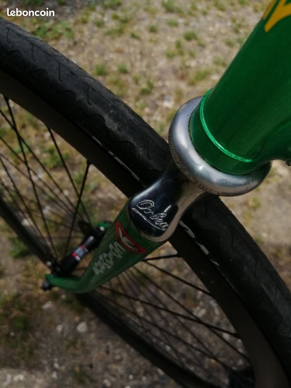Velo fixie cadre colombus jantes profiler transmission neuve plateaux chaine pignon neuf (image 4)