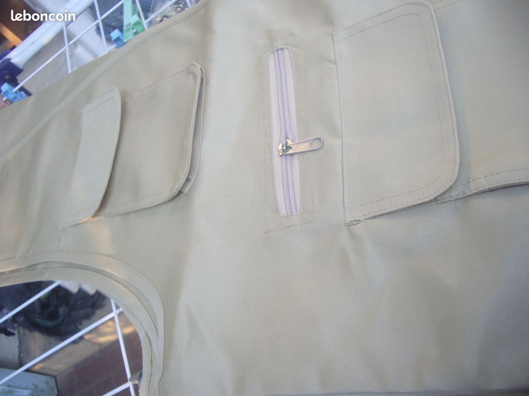 Gilet De Chasse/pêche Gander Mountain - Homme, Toile Beige, Taille S, Bon état