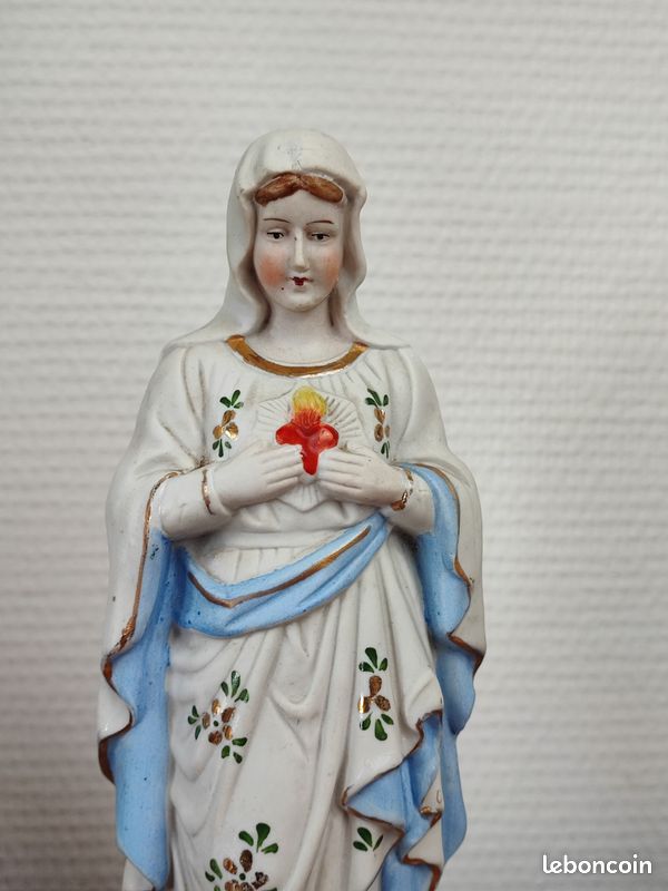 Figurine Mère Marie Style B - Sculpture Résine Blanche Décorative Religieuse