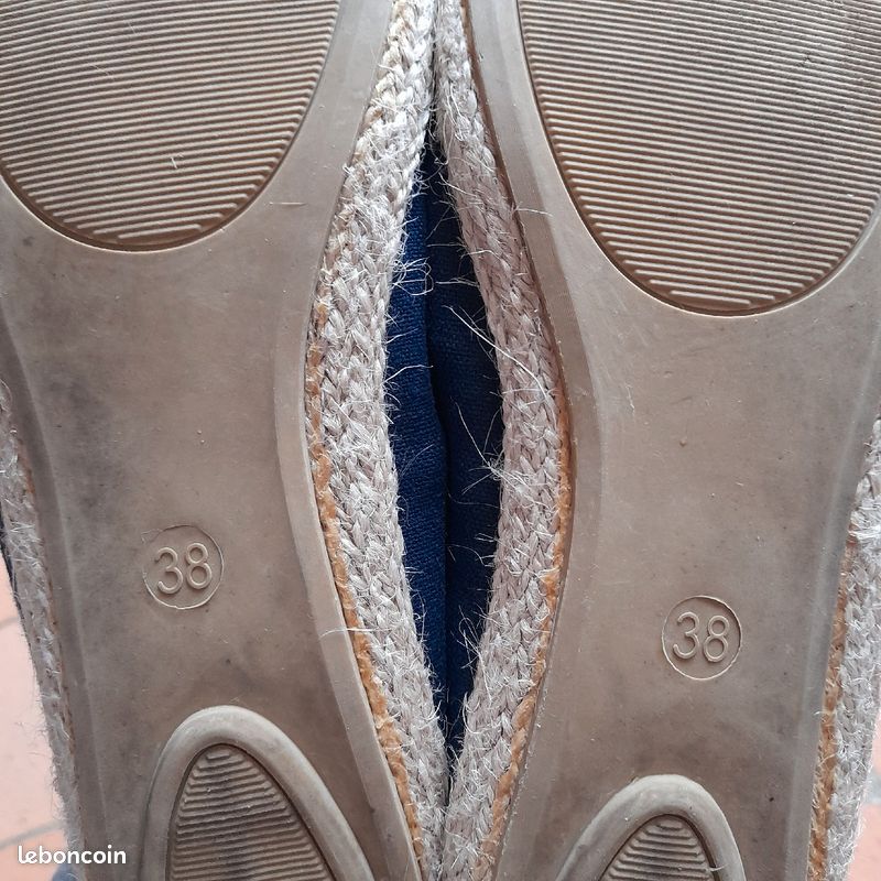 Espadrilles bleues marine 38 (image 4)