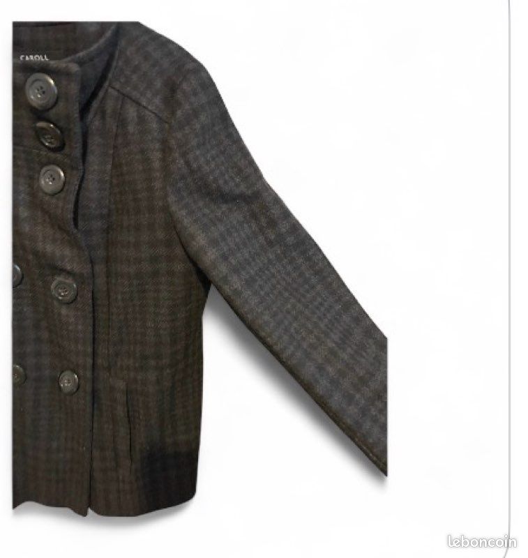 Manteau noir,gris CAROLL Vêtements