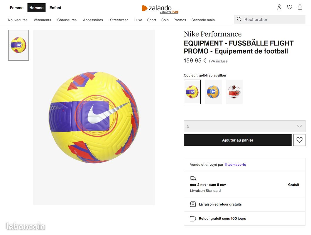 ⚽ Ballon de football Nike Performance, FIFA Quality PRO, 100% NEUF jamais utilisé (image 6)