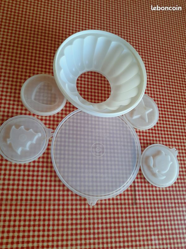 TUPPERWARE MOULE À Charlotte Plat Service 4 Fonds 6 Pièces 20 cm Blanc EUR 9,90 - FR