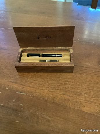 Stylo Parker Duofold Nacre 2ème Génération - Roller/Bille, Résine Orange, Neuf Ancien Stock