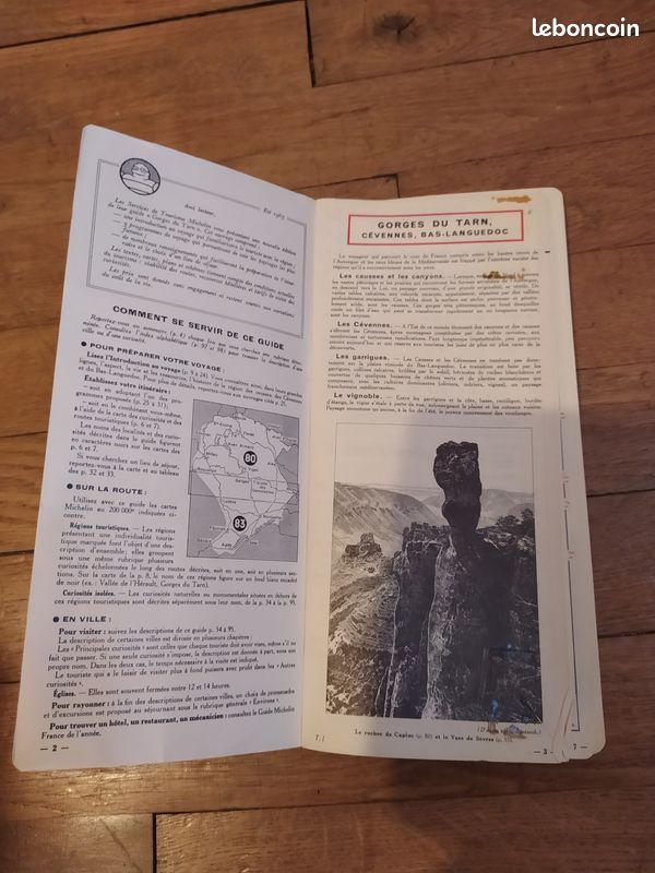 GORGES DU TARN Cévennes Bas- Languedoc Guide du pneu Michelin 18° édition été 1963 (image 3)