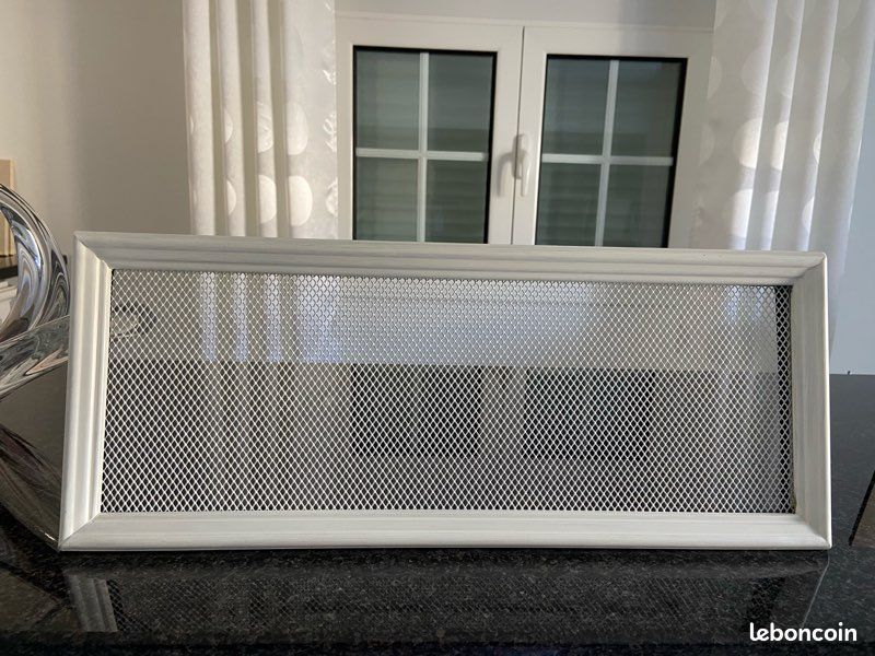 Pare-étincelles Blanc Ancien Pour Cheminée - Grille Métal Style Antique Palazzo INT 86x116 Cm