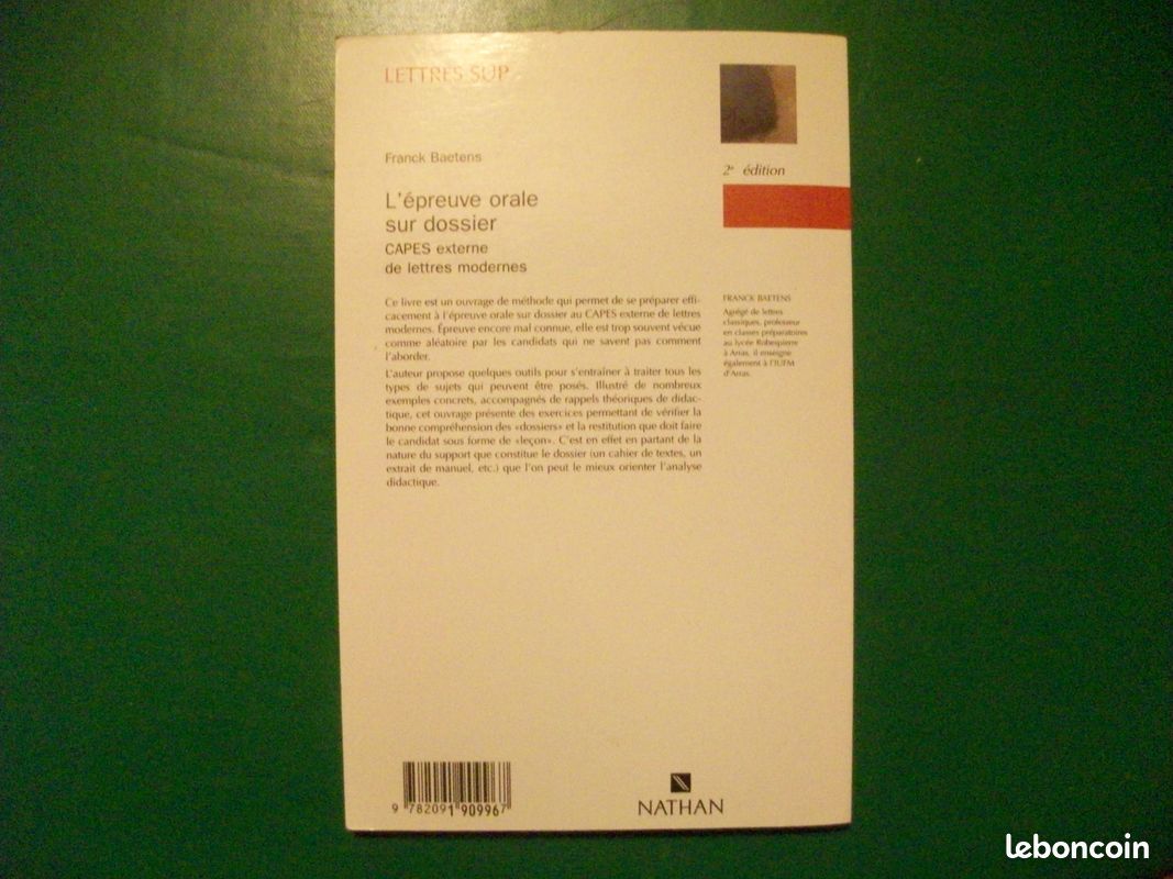 L'épreuve orale sur dossier - Baetens (image 2)