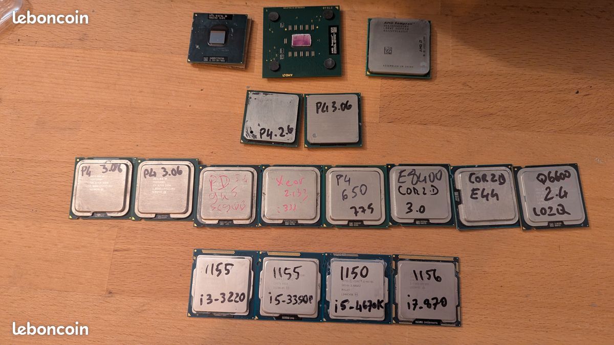Divers cpu intel i3 core2 core2 quad - Processeurs sur socket 478 775 1150 1155 1156 (image 1)