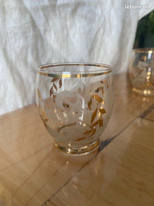 6 verres à digestif dorés (image 4)