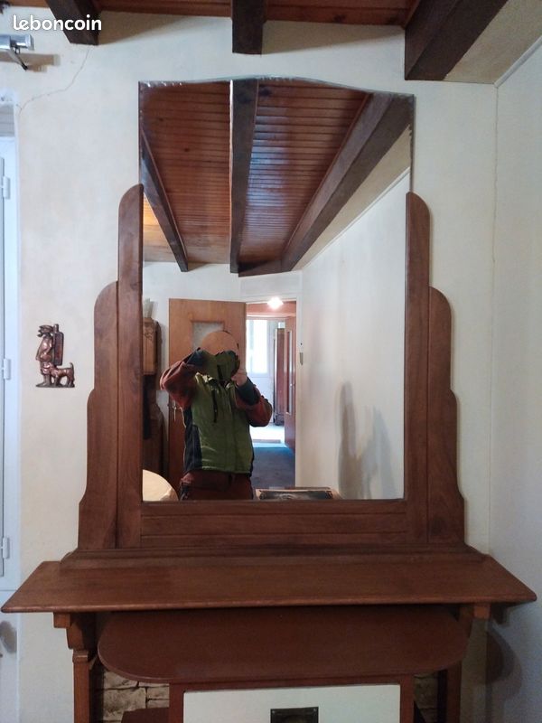 Console miroir avec bois (image 1)