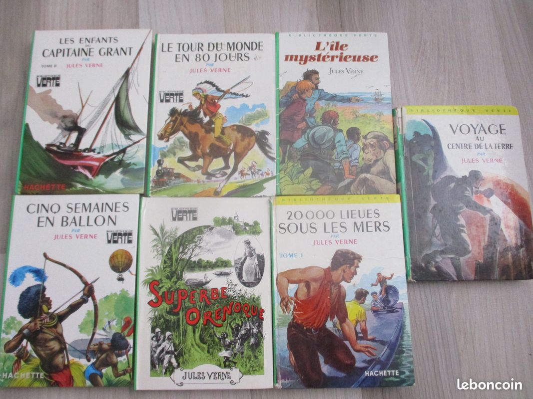 Lot de livres jules verne, bibliothèque verte (image 1)