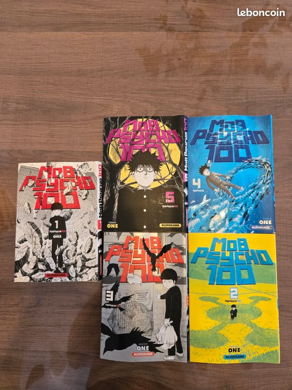 Lot de 5 mangas Mob Psycho 100 - Tomes 1 à 5 (Kurokawa) (image 1)