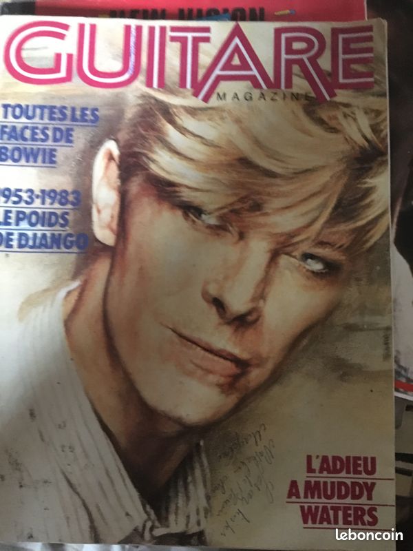 GUITARE MAGAZINE BOWIE et MUDDY WATERS -1983 (image 1)