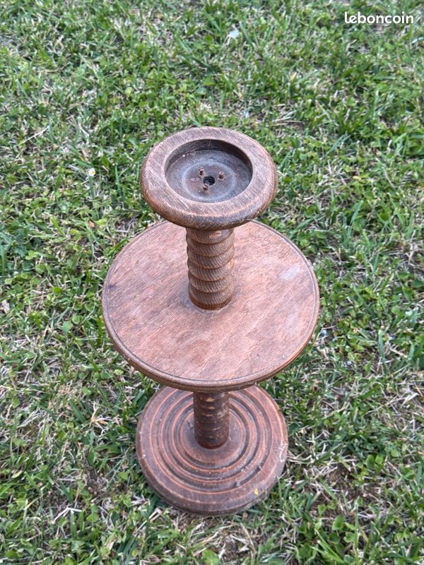 Support en bois tourné – 60 cm – Vintage (image 2)