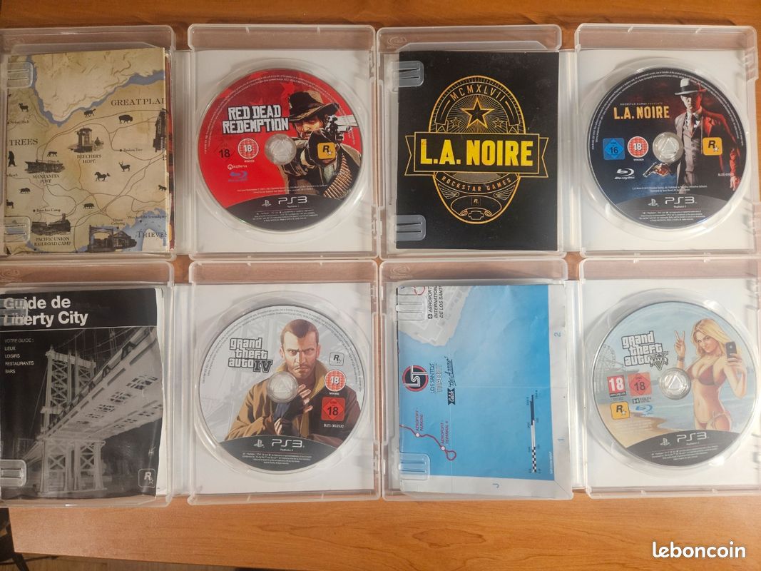 Lot 4 jeux Rockstar : GTA 4 + GTA 5 + RDR + L.A. Noire - PS3 (image 3)