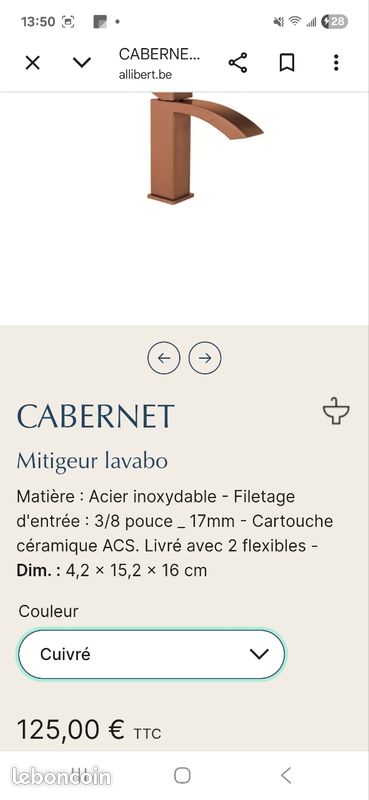 Mitigeur de lavabo allibert (image 4)