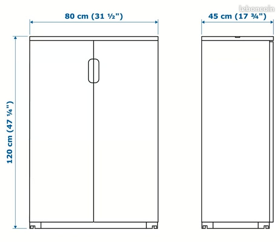 Meuble de bureau Galant Ikea dimensions 80x120 cm (image 4)