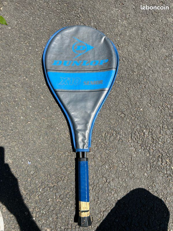 Raquette de tennis vintage Dunlop John McEnroe dorée avec housse L2 L4 1/4