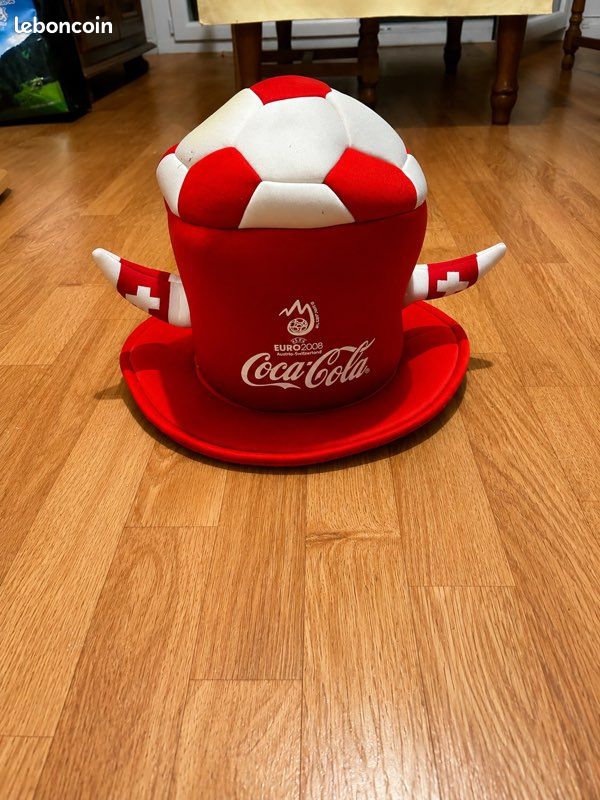 Chapeau de l’euro 2008 suisse Autriche pièce vintage est recherché parfait pour collectionneur (image 1)