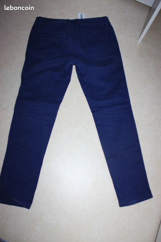 Pantalon femme Promod bleu 36 (ingrid) (image 2)