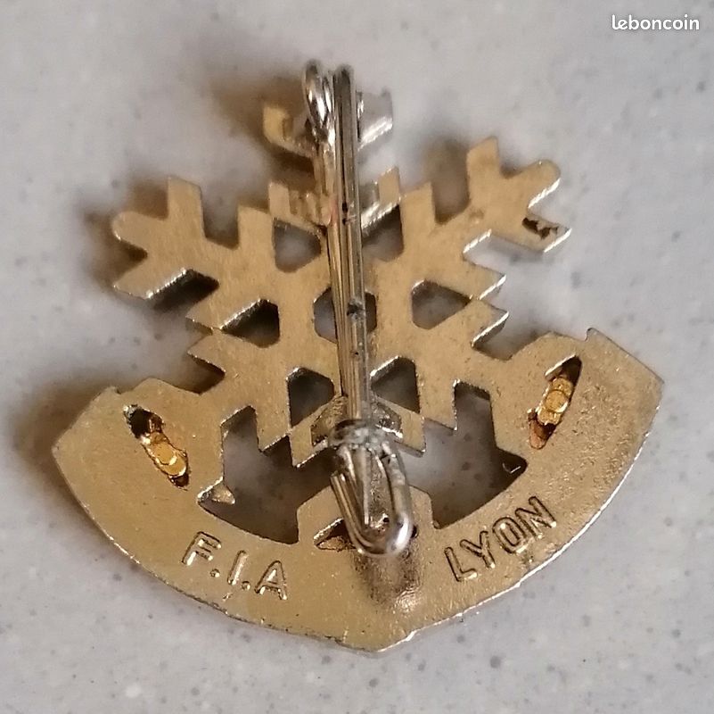 INSIGNE, BROCHE MÉDAILLE de ski de ESF des 2 alpes, le DAHU Rouge EUR 16,90 - FR