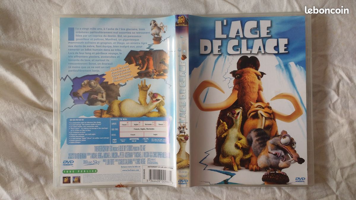 F145 - DVD - Dessin animé - L'Age de Glace (image 3)